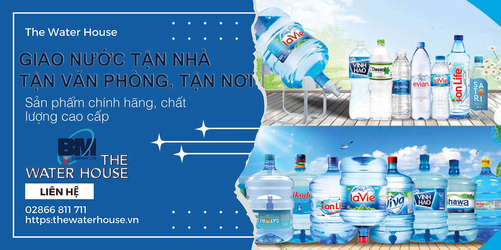 Nước uống đóng bình 19L, 20L
