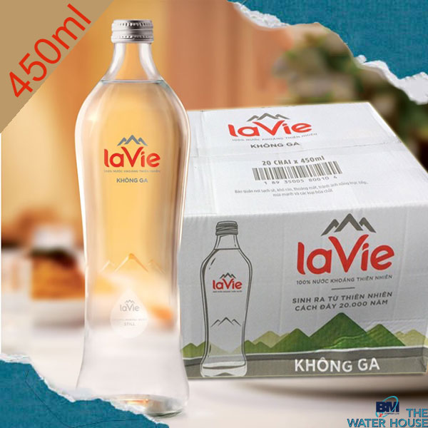 Thùng nước LaVie chai thủy tinh 450ml