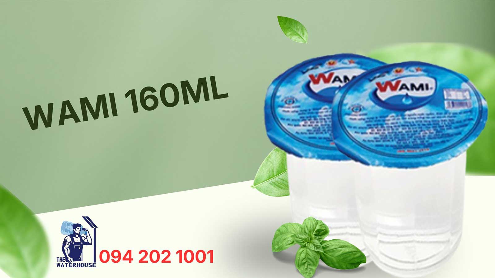 Nước suối ly Wami 160ml (Thùng 48 ly tiện lợi, lịch sự)