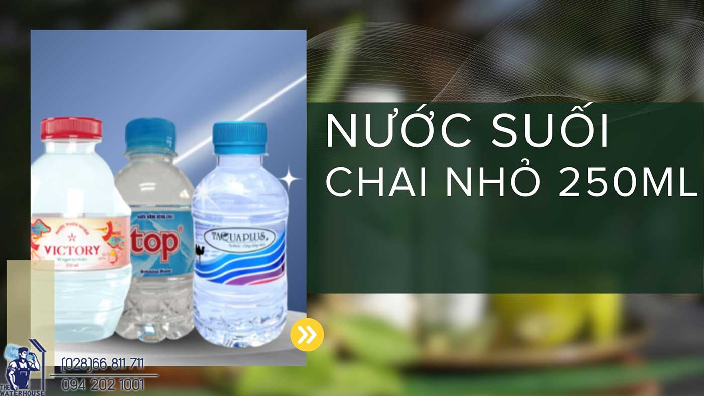 Nước suối chai nhỏ 250ml phân phối bởi The Water House