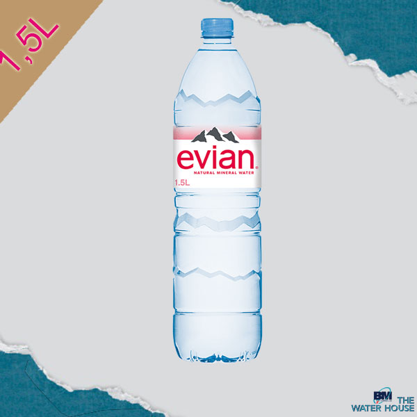 Thùng nước Evian 1,5L (Thùng 12 chai) - Nước suối Evian 1,5L