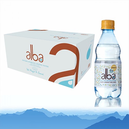 Thùng Nước Alba 350ml Có Ga Chai Nhựa (Thùng 24 Chai)