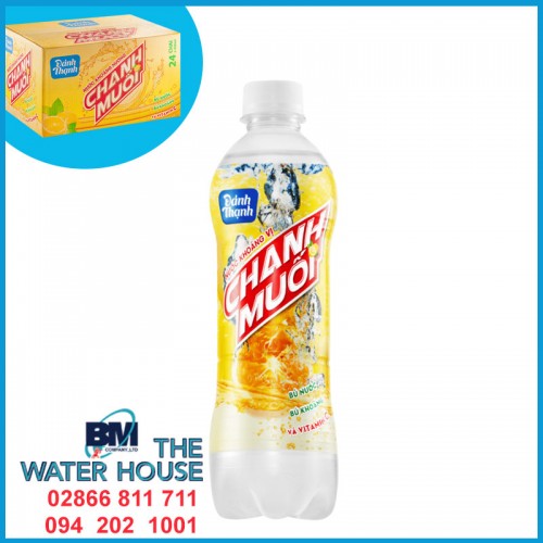 Thùng Nước Khoáng Đảnh Thạnh 430ml Có Ga Chanh Muối (Thùng 24 chai)